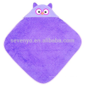 Органическое детское полотенце с капюшоном - фиолетовый Сова,100% органический хлопок,Baby душ подарок для новорожденных девочек и мальчиков,держать ребенка в тепле